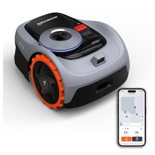 Navimow i105E Robot Tondeuse sans Fil périphérique 500 m², RTK+Vision Tondeuse Robot Gazon, IA cartographie Automatique, Limite virtuelle, Gestion multizone