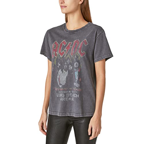 Lucky Brand Women's Acdc Iconic Boyfriend Tee, Nine Iron, Medium #TOP1