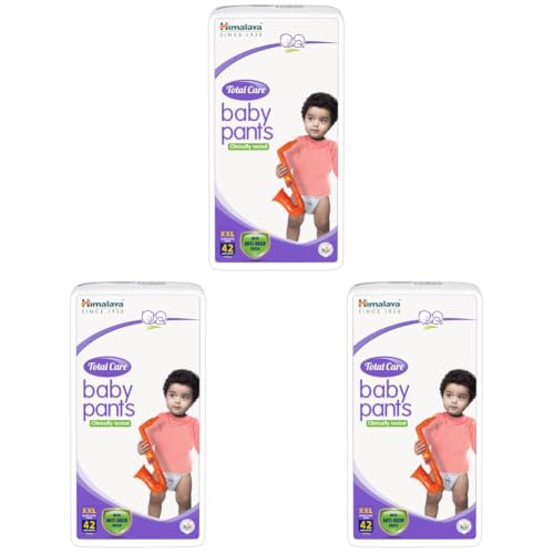 Image of Himalaya Total care Baby pants Diapers XXL - 42 count (15-25 kg) | 12 - hour absorption | Soft & Breathable | Rash protection | Soft care pants with rash protection | Up to 12 hour dryness | 42 Diapers