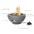 28-Inch Fire Table, 58,000 BTU Oudoor Propane Fire Pit, Patio Round Fire Bowl Gas Firepit with Lid, Lava Rocks, Cover, Pre-Attached 10FT Propane Hose, Gray
