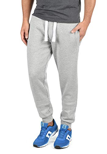 Yamadan Mens Above Ankle Length Cuffed Joggers Elastic Waist Drawstring Sweats Pants Workout Lounge Sweatpants with Pockets (Light Grey Sweatpants, 2XL)