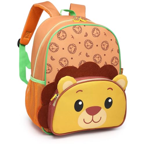 Mochila Creche Menino Pequeno Mini Costa Pets Animais (Leã)