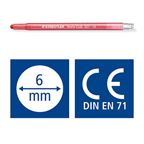 Giz de Cera Retrátil, Staedtler, Twist Noris, 221 NWP12, 12 Cores
