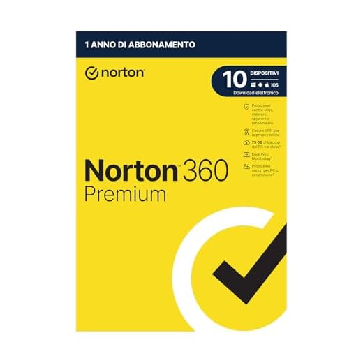 Norton 360 Premium 2024, Antivirus per 10 dispositivi, Licenza di 1 anno, PC, Mac, tablet e smartphone