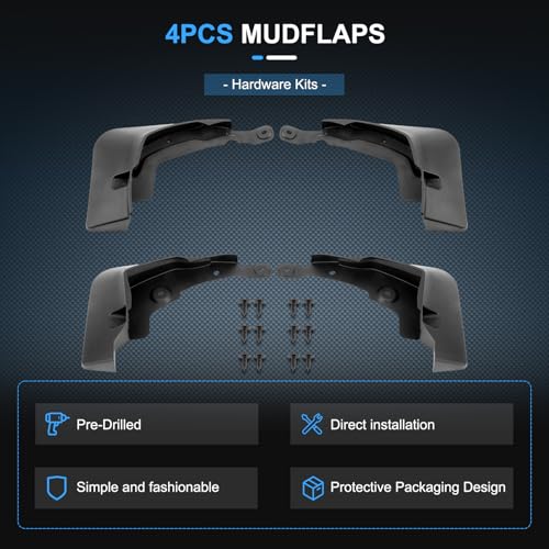 Image of ECCPP Front Rear Mud Flaps Splash Guards Fit for Toyota for RAV4 2019-2022 (NOT Fit Adventure & TRD Off-Road Model) Mud Guards