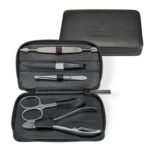WINDROSE Ambiance Manicure Set Black coffret cadeau élégant pour homme et femme