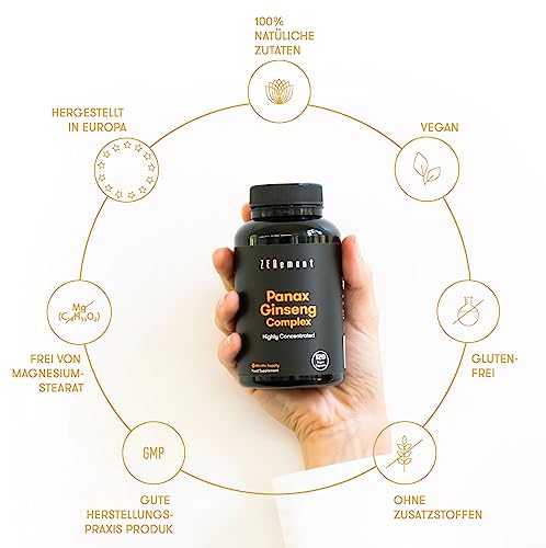 Ginseng Kapseln Zenement Roter Panax Ginseng Extrakt 2375 mg