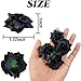 TIHOOD 55PCS Black Mini Roses Artificial Flowers Bulk, 1.77 Inch Small Silk Fake Roses Flower Heads for Decoration, Crafts, Wedding Halloween Party Home Decor