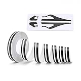BELOMI Car Vinyl Pinstriping Solid Tape, Automotive Accessories Pinstripe Decal Sticker Striping Tape Emblems Trim Glossy, Fits Vehicle Motorcycle Home DIY Door Musical Instrument (Black)