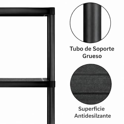 Estantería de Plástico Multiuso 5 Baldas 170x60x30cm | Estantería Almacenaje | Estantería Resistente | Estantería para Garaje | Trastero | Cocina | Oficina | Lavadero | Montaje sin Herramientas - imagen 5