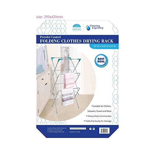 J&V Textiles Laundry Drying Rack For Clothes, Wood Clothing Dryer, Extreme Stability, Heavy Duty Built, Foldable, Collapsible Space Saving | Indoor-Outdoor Use - Pre-Assembled #TOP2