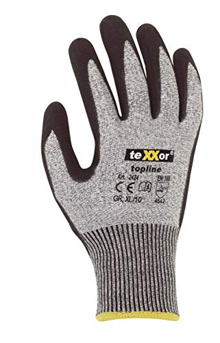 Texxor Schnittzschutz Strickhandschuh topline Klasse 5, CE Kat. 2, Größe L