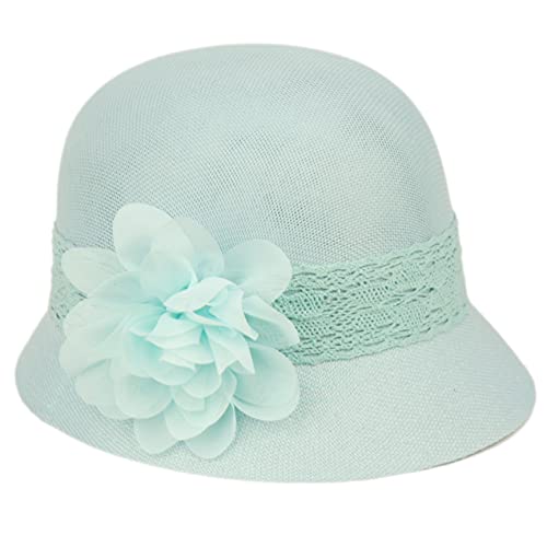 Angela & William - Cloche Hat - Women's - Women's Flower Clothe Summer Bucket Hats - Mint -  Epoch