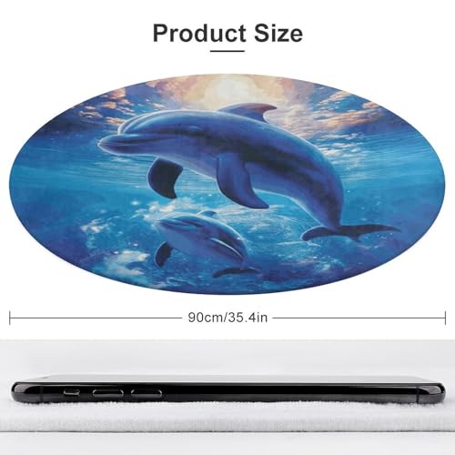 Alfombra de baño antideslizante con delfines para suelos secos 4