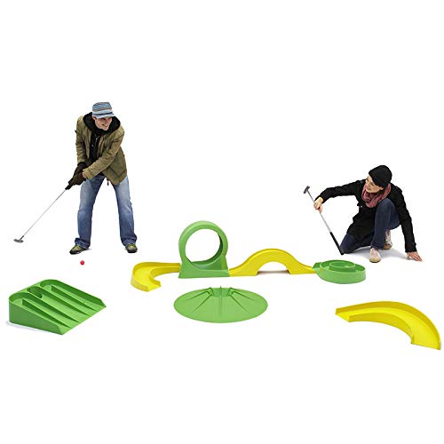 My Mini Golf Professional Set - Deluxe Edition - Miniature Golf Set - Backyard Mini Golf - from InTheHoleGolf, Yellow & Green