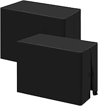 Fixwal Table Covers, 2 Pack 4FT Table Cover Fitted, Black Table Cover Protector for Folding Table, 48 x 24 Inch Fitted Tablecloth for 4 Foot Tables