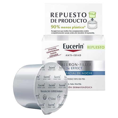 Eucerin Hyaluron-Filler Recarga para Crema de Noche (50 ml), crema antiedad con Ácido Hialurónico...