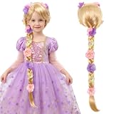 Prinzessin Perücke, Prinzessin Kinderperücke, Prinzessin Cosplay Perücke, Geflochten Prinzessin Perücken, Rapunzel Perücke, für Märchen, Karneval, Mottoparty