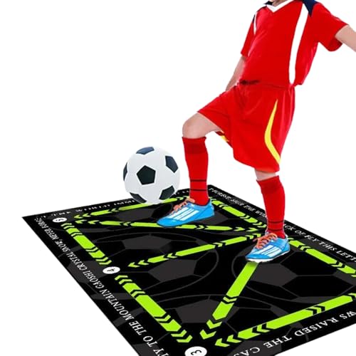 DOUDINGMAO Alfombrilla de práctica de fútbol antideslizante para niños, reducción de ruido, almohadilla deportiva que mejora el control y la habilidad de patadas para uso doméstico