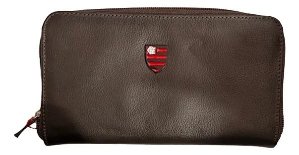 Carteira Flamengo Com Zipper Feminina - Arena Couros