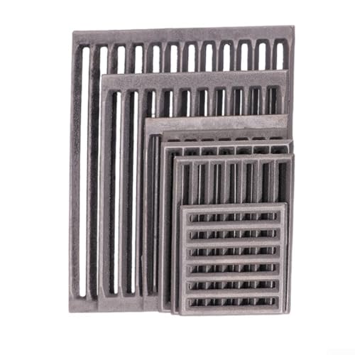 Miniatura 6 de Rejilla De Chimenea De Hierro Fundido Para Piezas De Repuesto De Chimenea, Compatible Con Hark, Diseño Cuadrado, Negro 21,5 X 16 Cm