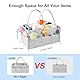 Philorn Wickeltisch Organizer, 38cm Länge Baby Windel Caddy, Baby Organizer Korb mit Herausnehmbaren Fächern, Multifunktionale Wickelorganizer, Tragbarer Wahrungskorb für Windeln, Babyparty-Geschenk