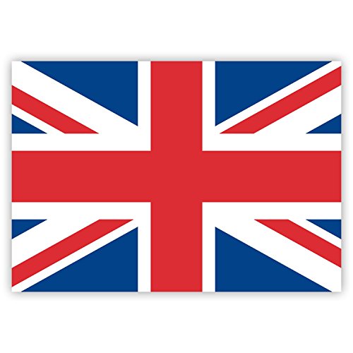 10 pegatinas para coche, portátil, ventanas, equipaje, bandera británica (7,4 x 5,2 cm), diseño de bandera británica