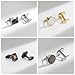 wynameleri Cufflink 12 Pairs, Classic Fashion Men's Cuff Links Silver-Tone Gold-Tone Black for Business Wedding Party Gift Box T0212004