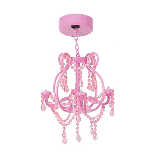 3C4G School Locker Chandelier Light - Locker Accessory and Decoration (Pink)