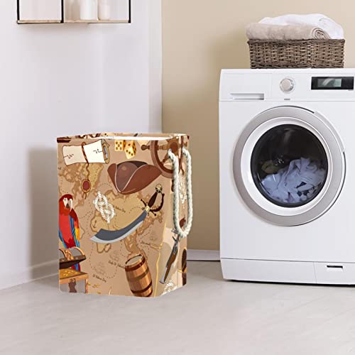Panier à linge imperméable pliable avec motif de perroquet amusant