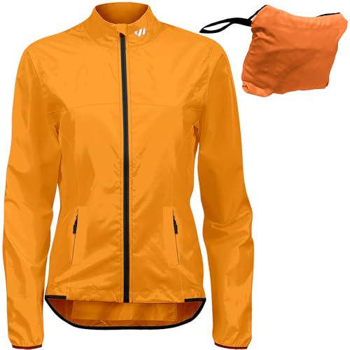 Wulibike Fahrradjacke Damen Windbreaker Leichtgewicht Laufjacken...