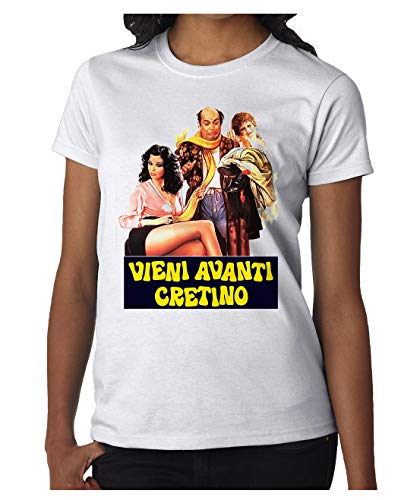 bubbleshirt Tshirt Film Cult Anni '80 Vieni avanti cretino - Locandina - Film Cult Italiani