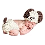 Newborn Photography Props Outfits Crochet Knitted Puppy Dog Hat Bonnet & Pants Baby Photo Props Boys...