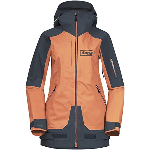 Bergans Myrkdalen V2 3l W Jacket Colorblock-Orange - Dermizax™ Wasserdichte atmungsaktive Damen Dermizax Skijacke, Größ