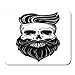 Produktbild Mauspad Bart Bart Schädel auf Friseur Hipster Mann Schnurrbart Vintage Mousepad für Notebooks, Desktop-Computer Mausmatten, Büromaterial
