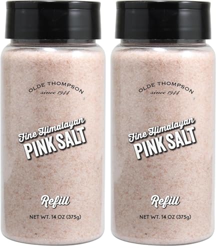 Olde Thompson Himalayan Fine Pink Salt, Fine Ground, Refill For Salt Shaker, 12.5 oz (Pack of 2)