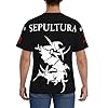 Mens Sepultura Vintage T-Shirt Crew Neck Roots Tee Tshirt Summer Casual Logo Graphic Short Sleeve T Shirt Tops for Men Youth Boys Fans Merch Gifts Black #2