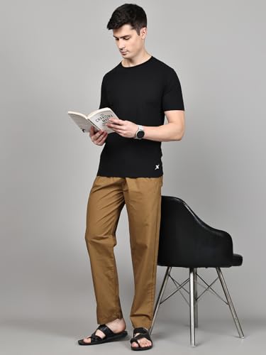 Image of Majestic Man Men Mid Rise Comfort Fit Solid Pure Cotton Casual Style Lounge Pants