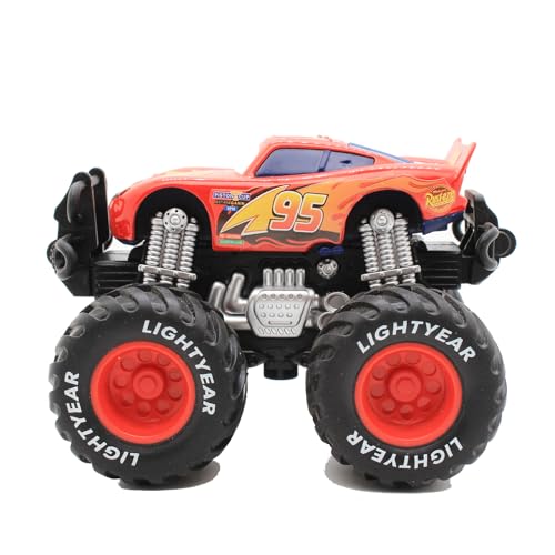 RULBAMN Movie Car 3 Toys, Tow Mater Toy, Lightning McQueen Toys, Jackson Storm, 1:55 Die-cast Toy Car Big Wheel Buggy (Lightning McQueen)