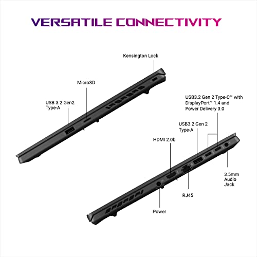 ROG Zephyrus G15 Ultra Slim Gaming Laptop, 15.6” 165Hz QHD Display, GeForce RTX 3080, AMD Ryzen 9 5900HS, 16GB DDR4, 1TB PCIe NVMe SSD, Wi-Fi 6, Windows 10, Eclipse Gray, GA503QS - Notebook - Immagine 5