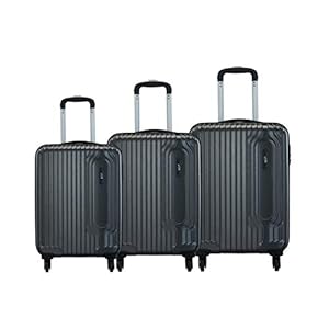 VIP Trace Graphite Polycarbonate Hardsided Luggage Set of 3 Small, Medium & Large