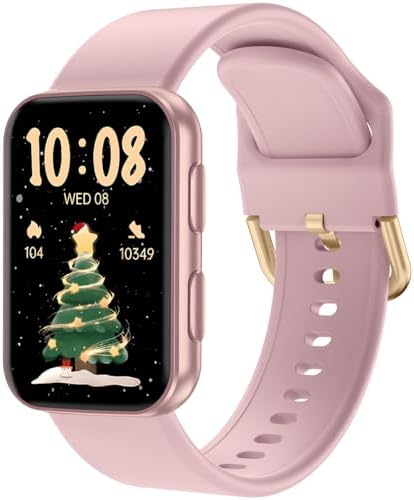 MorePro Health Fitness Tracker with Blood oxy-gen Monitor and 24/7 Heart Rate and Blood Pressure, Sleep Monitor, 120+ Sport Modes Waterproof Fitness Watch for Women Men Android iOS, Pink