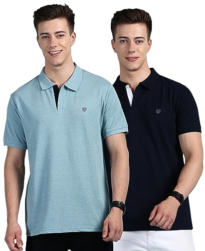 Image of Lux Cozi Mens Cotton Solid Relaxed Fit Polo Shirt