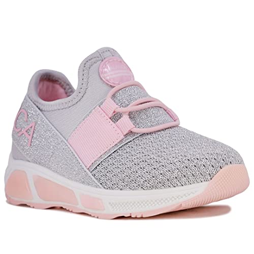 Nautica Kids Light Up Flashing Sneaker Athletic Slip-On Bungee Running Shoes Boy Girl Little Kid Big Kid-Neave Beacon Toddler-Silver Pink Multi-7 #TOP2