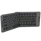 teclado plegable bluetooth de ec technology COMPATIBLE: compatible con múltiples sistemas, el teclado Bluetooth funciona a la perfección con OS X, iOS, Windows, Android, etc. Compatible con una variedad de dispositivos, incluidos, entre otros, PC, computadoras portátiles, tabletas, teléfonos, etc.