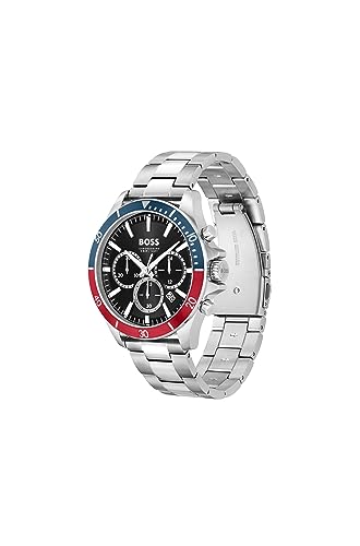 BOSS Chronograph Quartz Watch for men Collection Troper with Leather or Stainless Steel strap