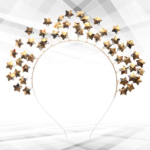 Beaupretty Vintage Halo Crown Headpiece Star Crystal Headband Goddess Halo Crown Costume Spike Head Piece For Wedding Show #TOP4