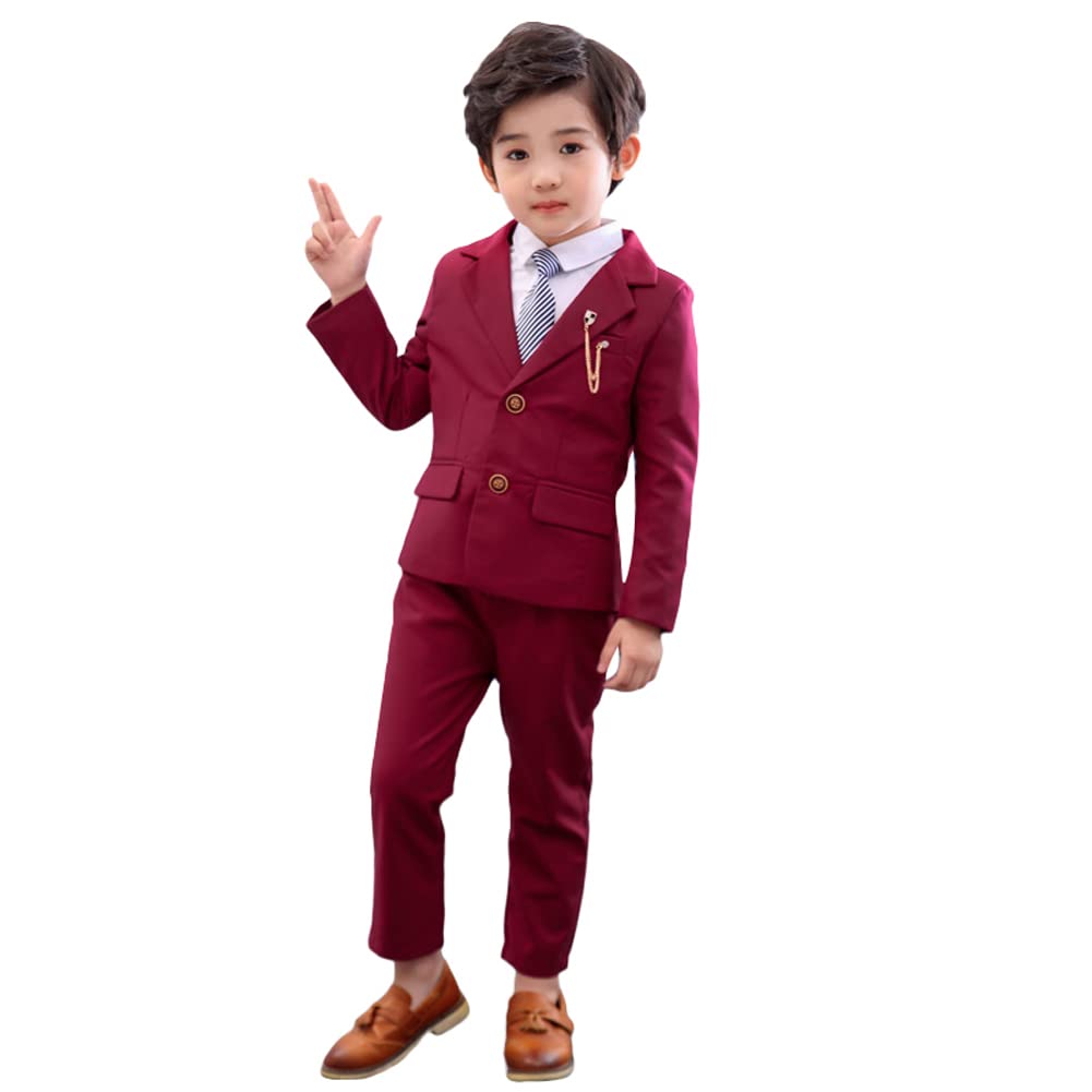 LOLANTA Ensemble de Costume pour garçons, 2 pièces Ensemble de Blazer et Pantalon pour Enfants, vêtements de Loisirs ou Robe de soirée de Mariage 2-13 Ans