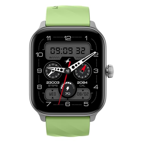 Image of Fastrack Nitro Pro Premium Smartwatch with 1.85 inch AMOLED Display with AOD|390x450 Pixels|SingleSync BT Calling|Functional Crown|100+ Sports Modes|AI Coach|AI Voice Assistant|24x7 Health Suite