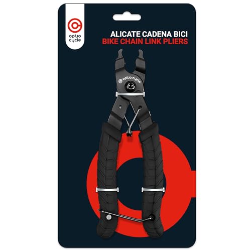 Optio Cycle Alicate Cadena Bici - Herramienta Profesional para Apertura y Cierre de Eslabón de Cadena | Compatible con Shimano SRAM KMC | Tronchacadenas Bicicleta con Mango Ergonómico